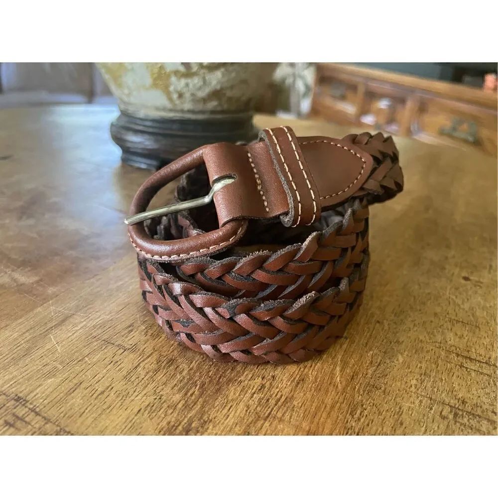 Genuine leather Brown Unisex Belt 34